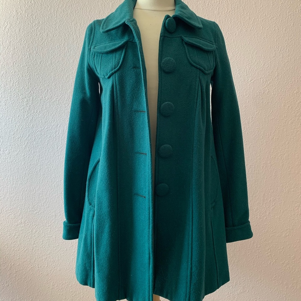 Emerald Green Swing Coat